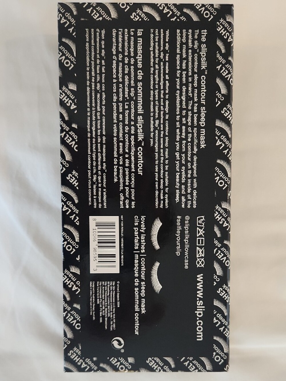 slip Black Lash-Protect Sleep Mask 100% silk. - Picture 4 of 9